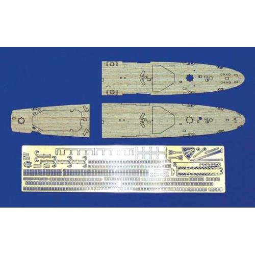Aoshima 05027 IJN KATORI CLASS WOODEN DECK SHEET &amp; PHOTO ETCHED PARTS SET 1/700