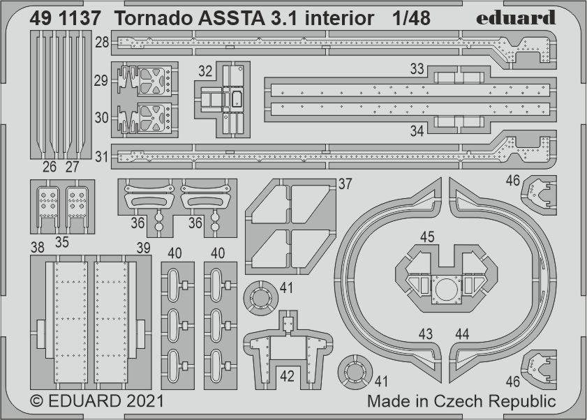 Eduard 491137 Tornado ASSTA 3.1 interior for Revell 1/48 – obrázek 2