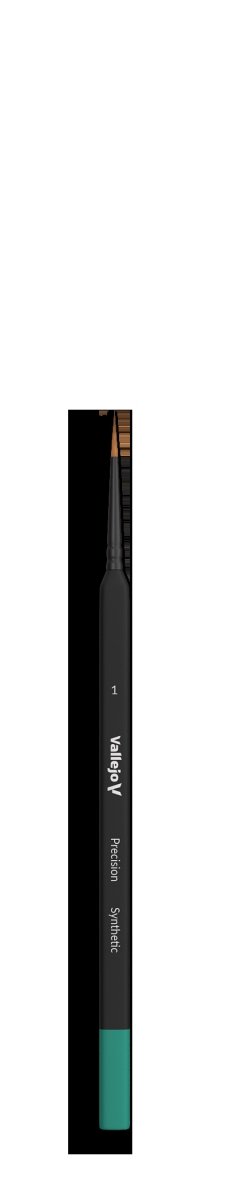 VALLEJO B03001 - Brush - Precision - Round Synthetic Brush, Triangular Handle No. 1 – immagine 2