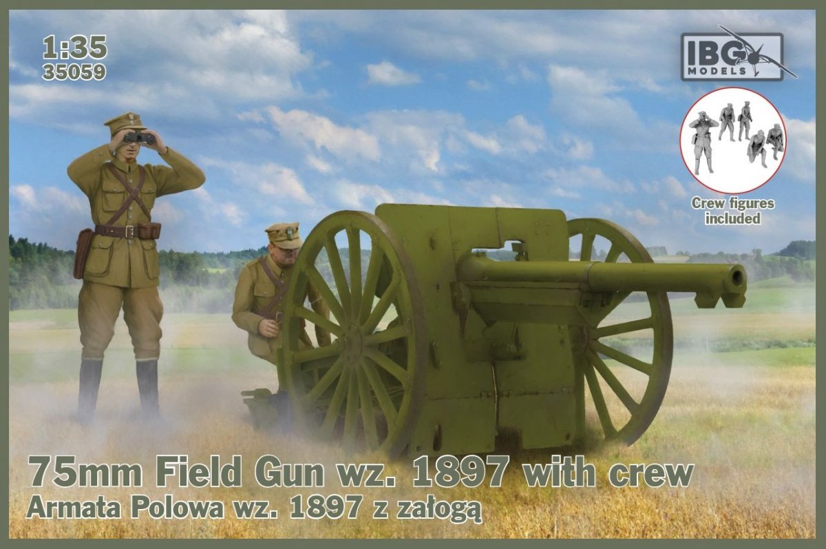 IBG 35059 75mm Field Gun pattern. 1897 with Polish Artillerymen figures 1/35