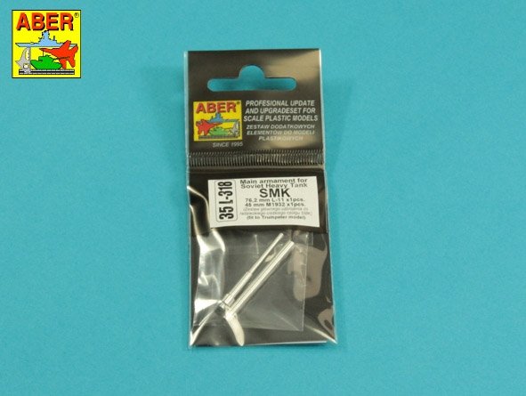 Aber 35L-318 Main armament for the Soviet heavy tank SMK 1X76,2mm L-11, 1x45mm M1932 1/35