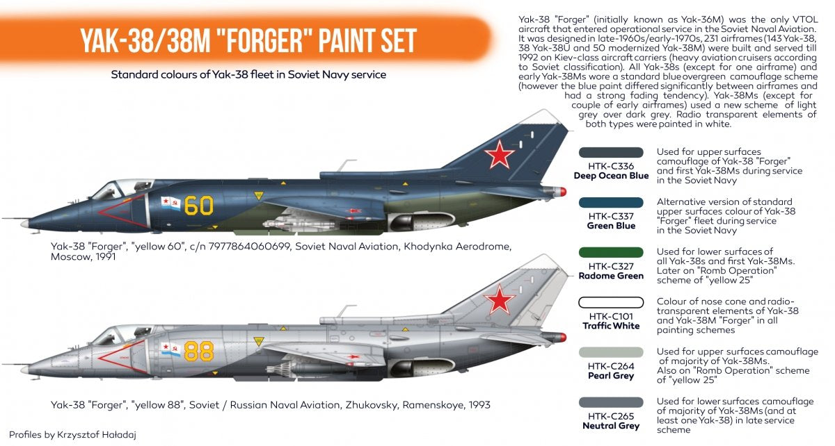Hataka HTK-CS111 Yak-38/38M &amp;quot;Forger&amp;quot; paint set (6x17ml) – image 2