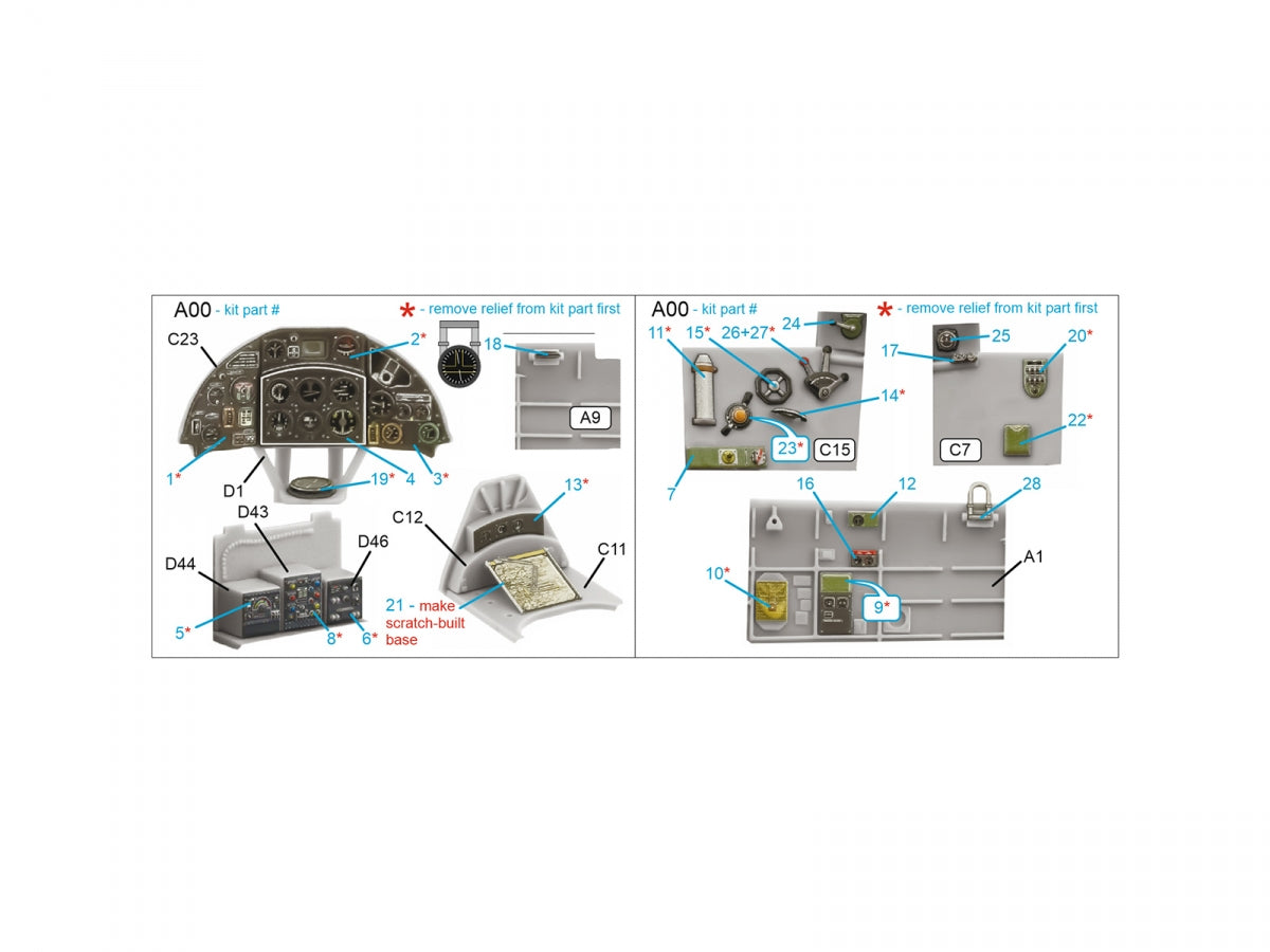Quinta Studio QDS-48534 Fairey Fulmar Mk.II 3D-Printed &amp;amp; colored Interior on decal paper (Trumpeter) (small version) 1/48 – imagen 2