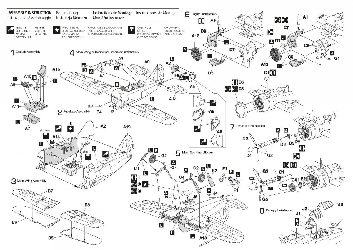 Hobby 2000 72064 Brewster F2A-1/2 Buffalo (HASEGAWA + CARTOGRAF + MASKS) 1/72 – obrázek 2