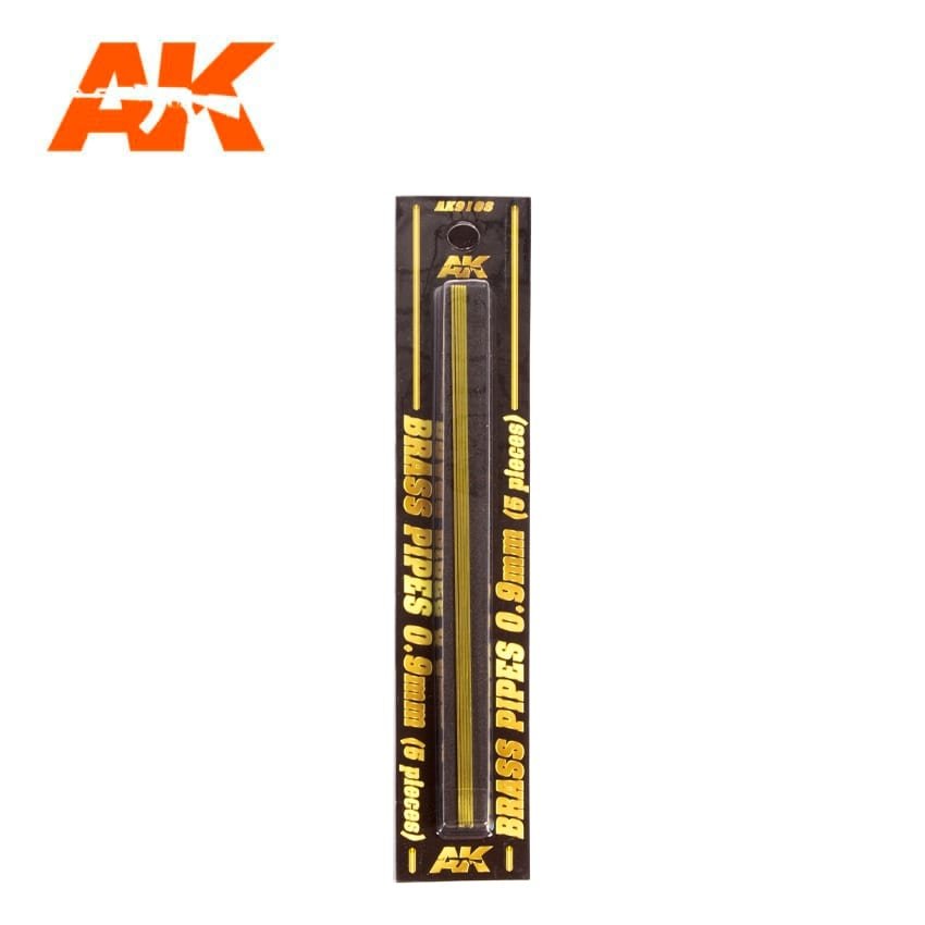AK Interactive AK9108 BRASS PIPES 0.9MM Ø. 5 UNITS. – obrázek 2