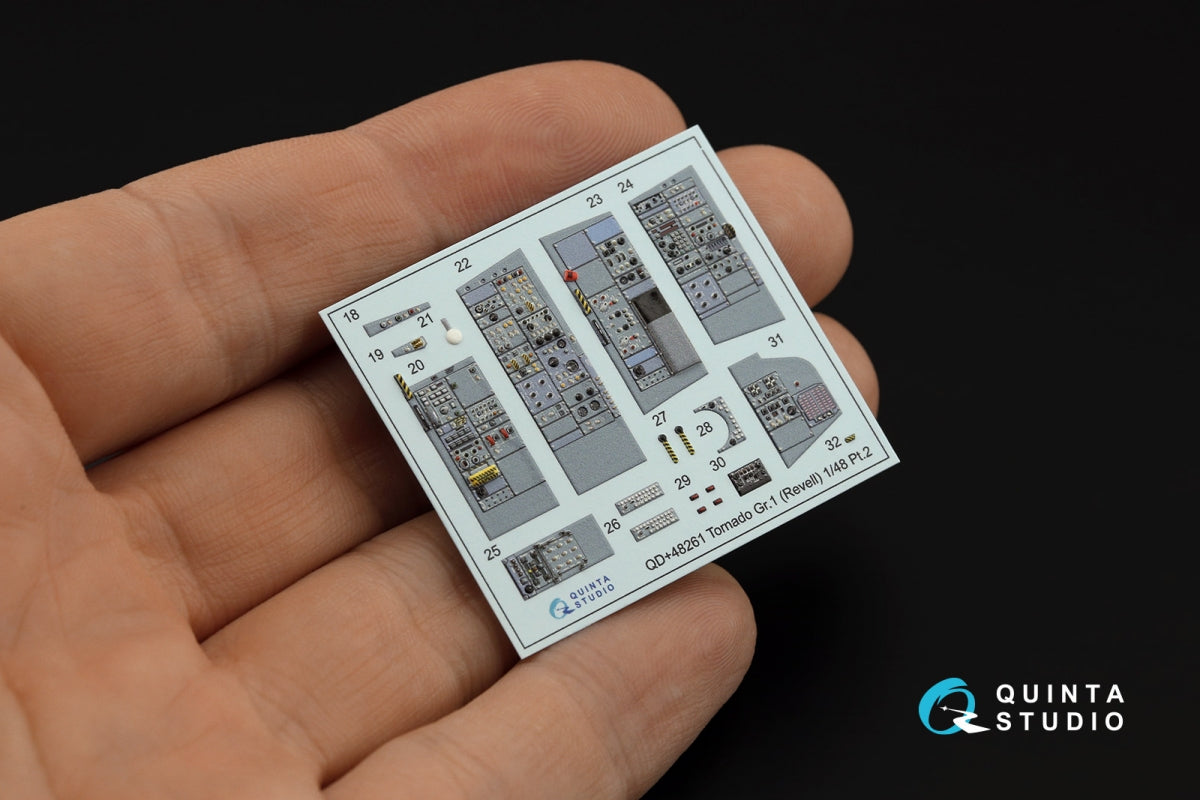 Quinta Studio QDS+48261 Tornado GR.1 3D-Printed colored Interior on decal paper (Revell) (small version) (with 3D-printed resin parts) 1/48 – obrázek 6