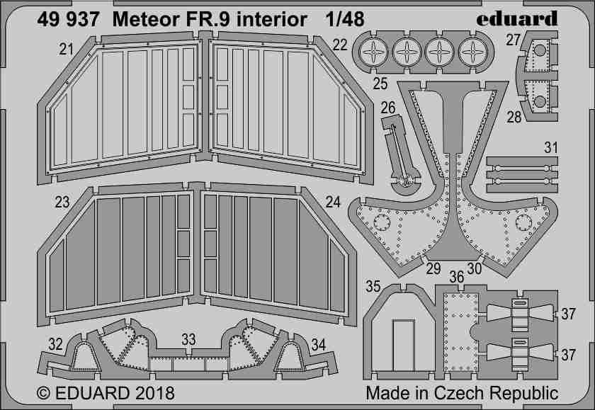 Eduard 49937 Meteor FR.9 interior AIRFIX 1/48 – Bild 2