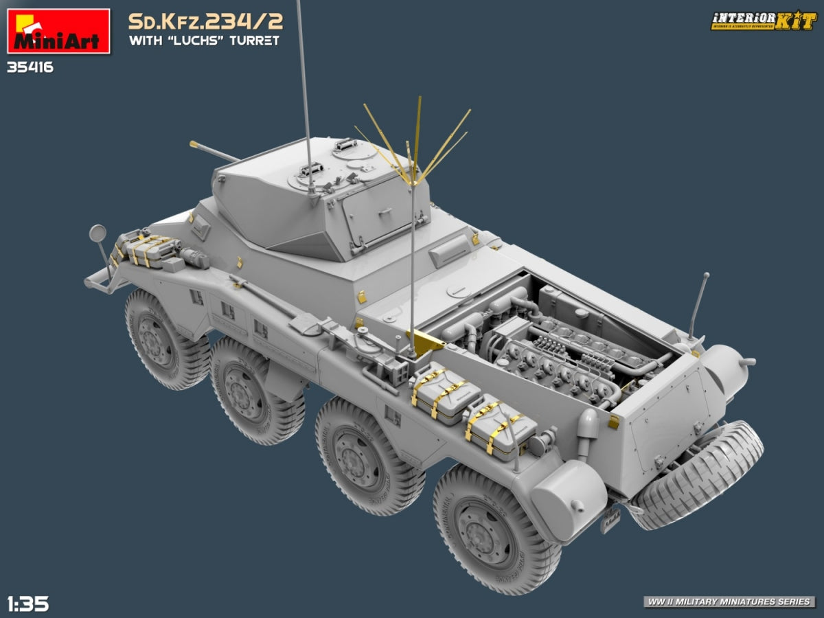 MiniArt 35416 Sd.Kfz.234/2 WITH LUCHS TURRET. INTERIOR KIT 1/35 – imagen 9