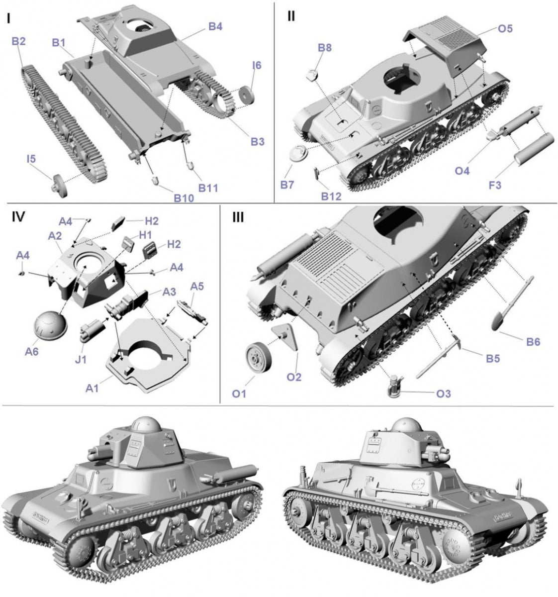 First to Fight PL115 Hotchkiss H38 With SA18 Cannon 1/72 – obrázek 2