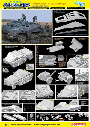 Dragon 6718 Sd.Kfz.252 leichte Gepanzerte Munitionskraftwagen mit Sd.Ah.32/1 Trailer 1/35 – Bild 2