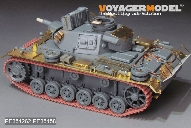 Kit d&amp;#39;amélioration de base pour troupes Pz.KPfw. III Ausf Afrique du Nord (Seconde Guerre mondiale) - Voyager Model PE351262 - Compatible avec les maquettes DRAGON 6431/6956 au 1/35  – image 5