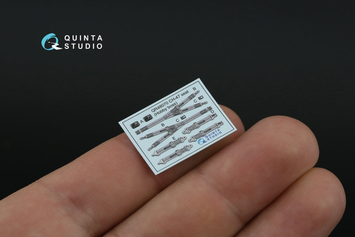 Quinta Studio QD48464 CH-47A 3D-Printed colored Interior on decal paper (HobbyBoss) 1/48 – obrázek 3