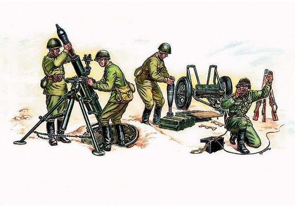 Zvezda 3503 Soviet Mortar with Crew WWII 1/35 – image 2