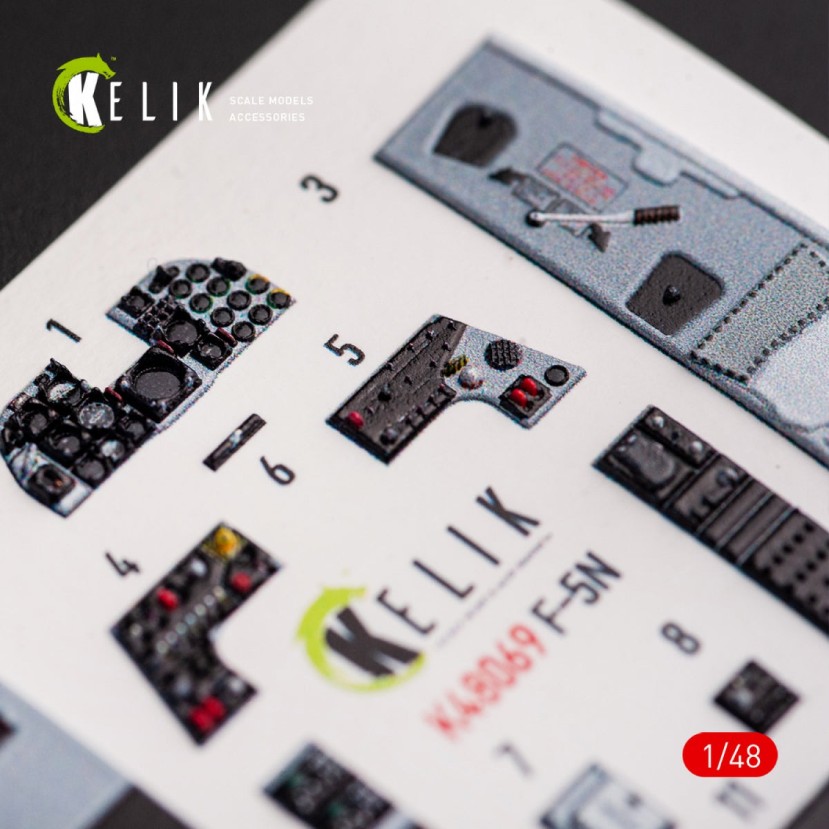 KELIK K48069 F-5N INTERIOR 3D DECALS FOR AFV CLUB KIT 1/48 – Bild 8