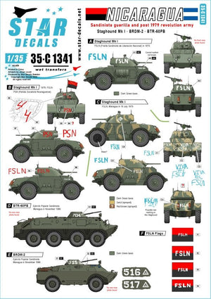 Star Decals 35-C1341 Nicaragua 2. Guérilla sandiniste et armée de la révolution post-1979 1/35