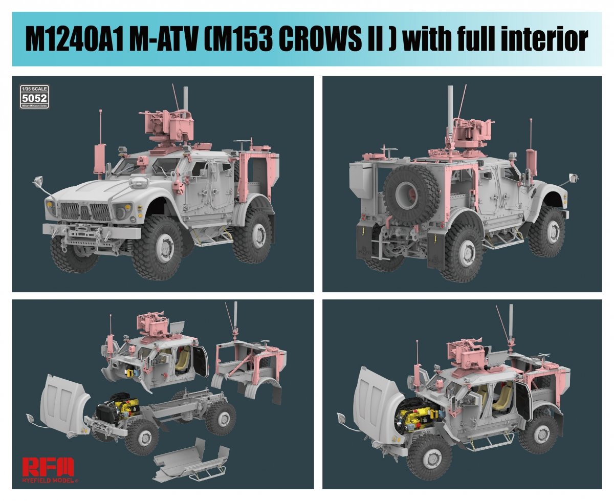 Rye Field Model 5052 M1240A1 M-ATV M153 CROWS II with full interior 1/35 – image 2