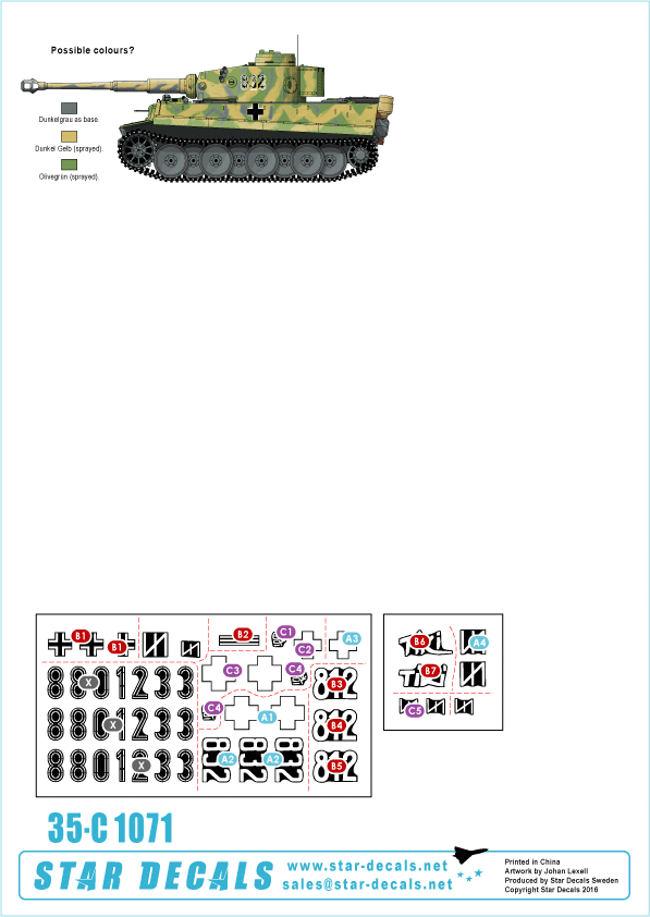 Star Decals 35-C1071 Tigers of Das Reich 1/35 – zdjęcie 2