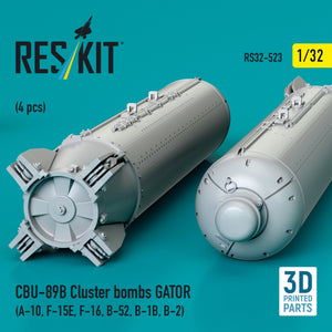 RESKIT RS32-0523 CBU-89B cluster bombs GATOR (4 pcs) (3D Printed) 1/32 – image 3