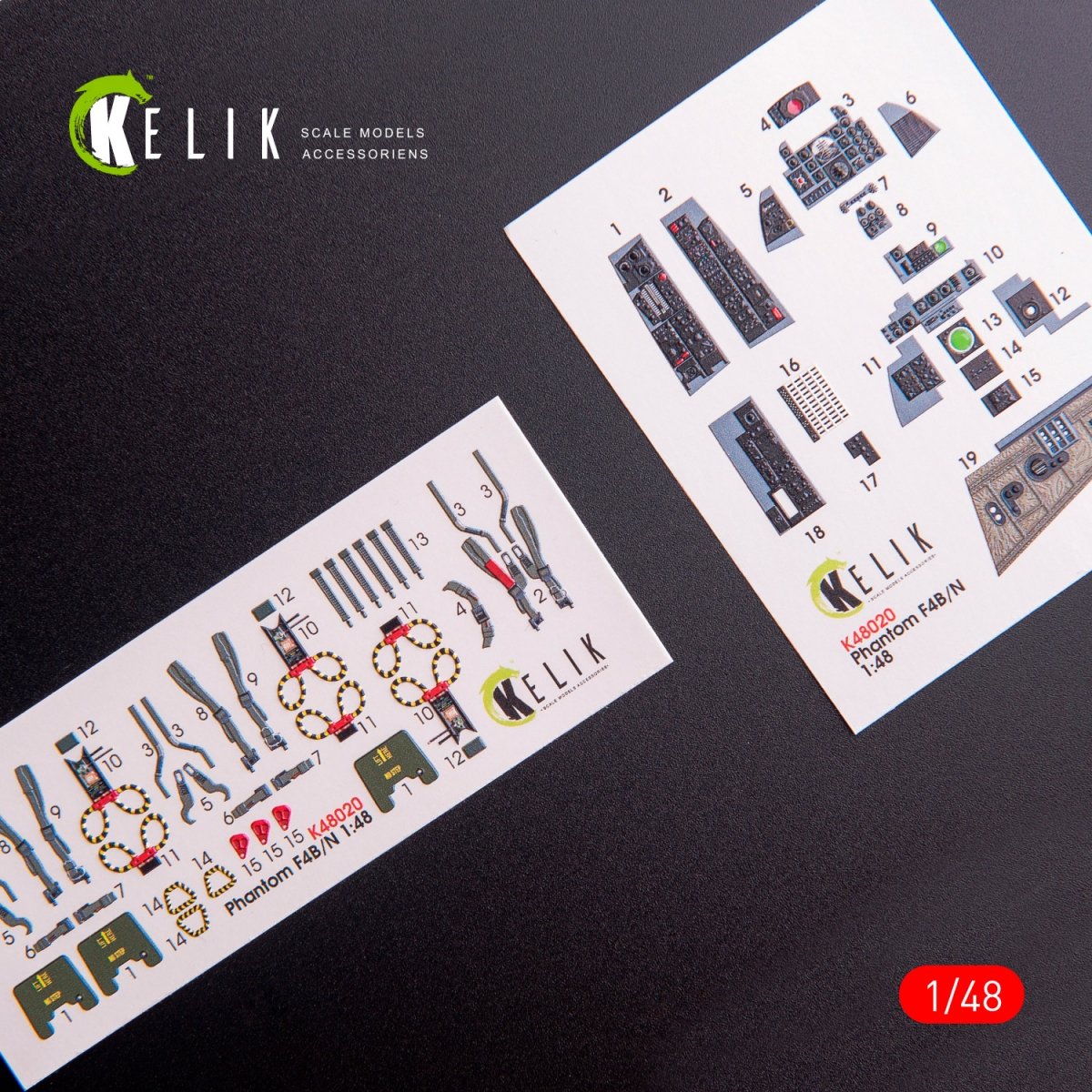 KELIK K48020 F-4B/N INTERIOR 3D DECALS FOR ACADEMY KIT 1/48 – image 5