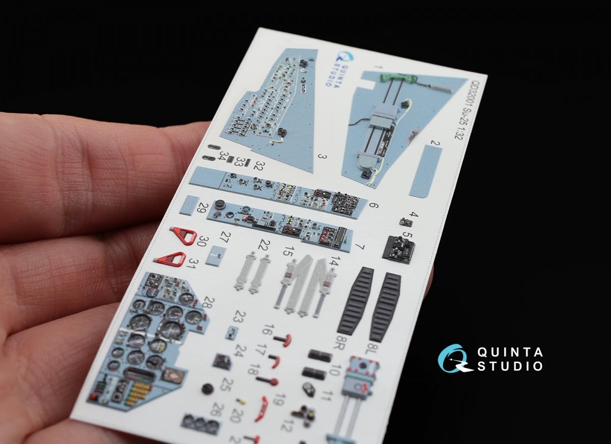 Quinta Studio QD32001 Su-25 3D-Printed &amp;amp; colored Interior on decal paper (for Trumpeter kit) 1/32 – Bild 5