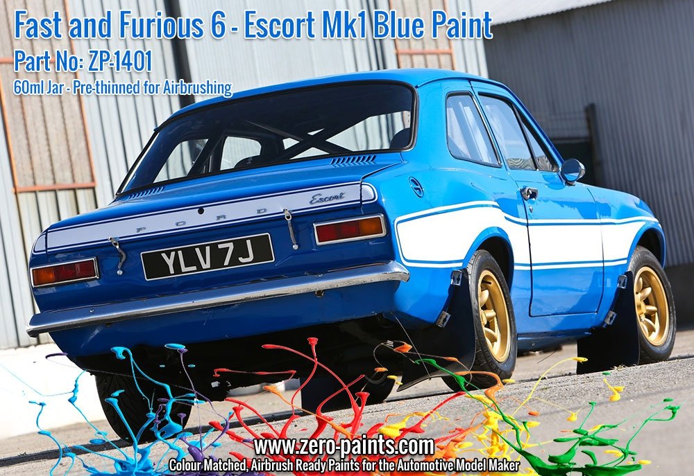 Zero Paints ZP-1401 - Fast and Furious 6 Ford Escort Mk 1 Blue 60ml – image 3