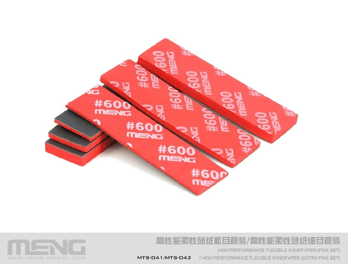 Meng Model MTS-041d High Performance Flexible Sandpaper (Fine Refill Pack/600) (sanding kit - refill)