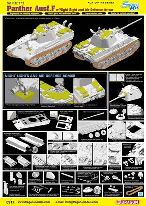 Dragon 6917 Panther Ausf.F w/Night Sight and Air Defense Armor 1/35 – Bild 2