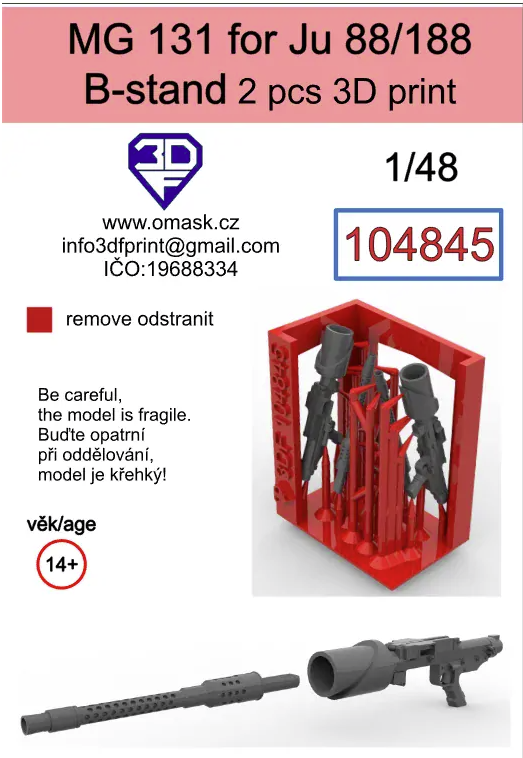 Omask 104845 MG 131 for Ju 88/188 B-Stand 1/48 – image 2