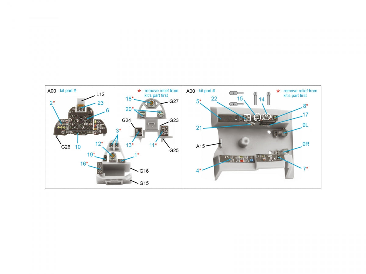 Quinta Studio QDS-48444 Fairey Gannet AS.1_AS.4 3D-Printed colored Interior on decal paper (Airfix) (Small version) 1/48 – image 2