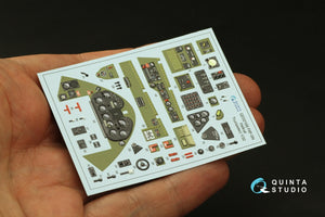 Quinta Studio QD32169 F6F-5N Hellcat 3D-Printed &amp;amp; colored Interior on decal paper (Trumpeter) 1/32 – Bild 4