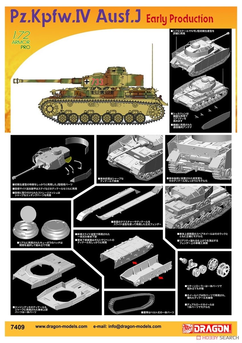 Dragon 7409 Pz.Kpfw.IV Ausf.J Early Production 1/72 – imagen 3