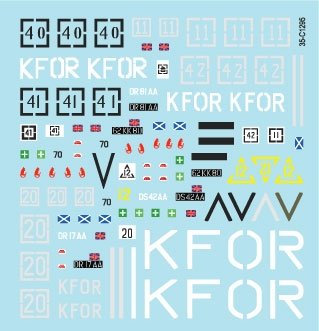 Star Decals 35-C1295 British Challenger 2 in Kosovo. KFOR markings 1/35 – image 3
