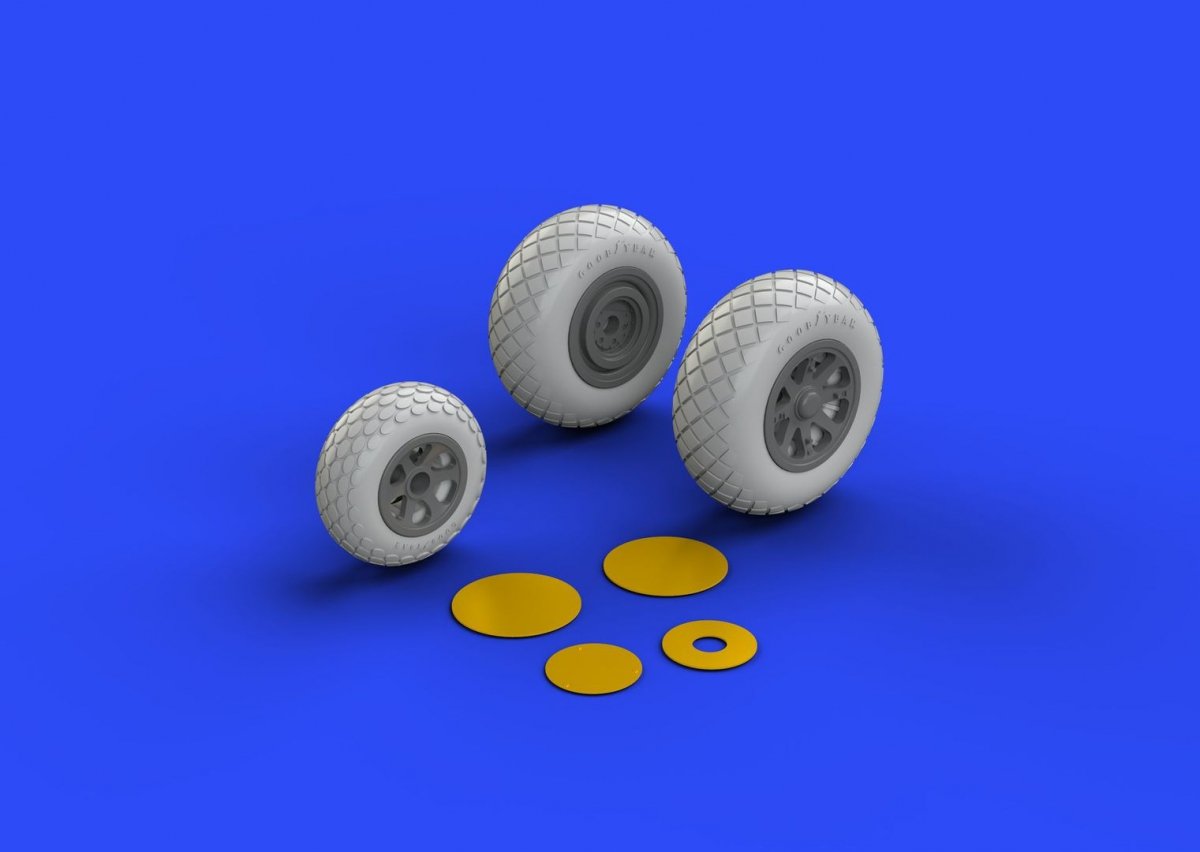 Eduard 648258 P-38 wheels ACADEMY 1/48 – image 2