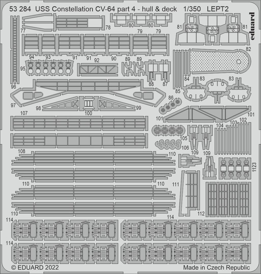 Eduard BIG5367 USS Constellation CV-64 PART II RUMPETER 1/350 – immagine 5