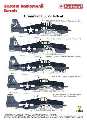 Techmod 32006 - Grumman F6F-3 Hellcat 1/32 – image 2