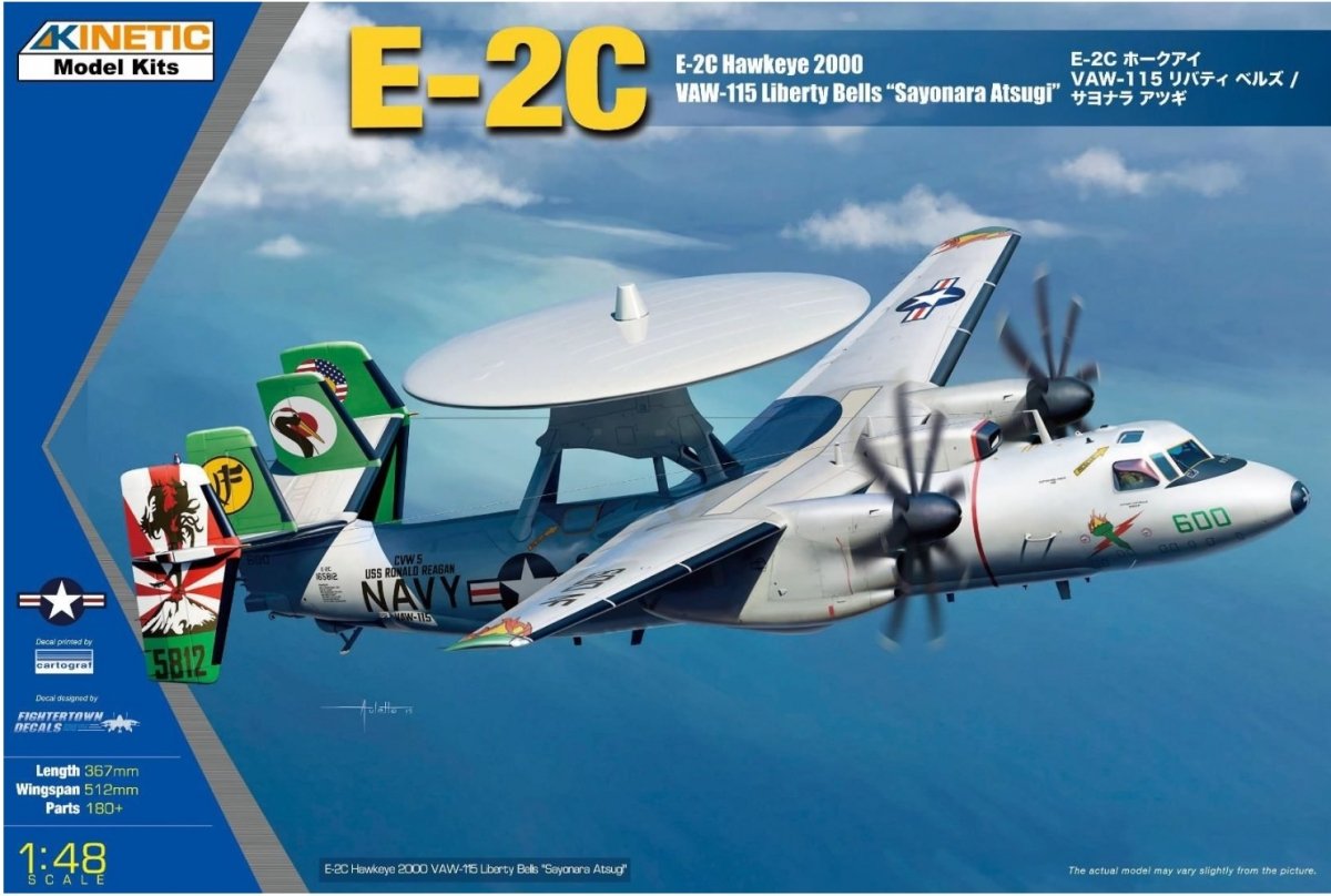 Kinetic K48066 E-2C Hawkeye 2000 VAW-115 Liberty Bells &amp;quot;Sayonara Atsugi&amp;quot; 1/48