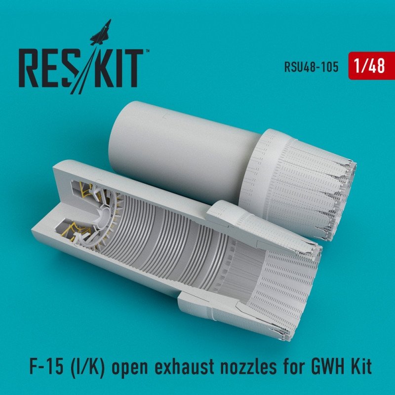 RESKIT RSU48-0105 Buses d'échappement ouvertes pour F-15I, kit Great Wall Hobby au 1/48