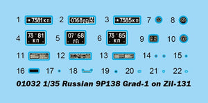 Trumpeter 01032 Russian 9P138 Grad-1 on Zil-131 1/35 – image 11
