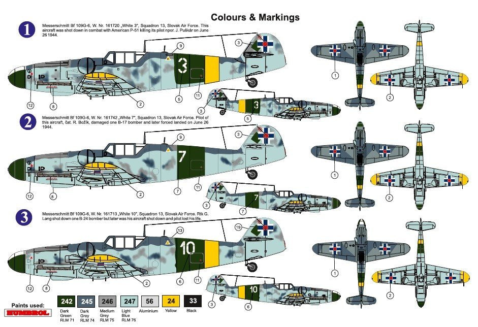 AZ Model AZ7625 Bf 109G-6 Slovak 13 Squadron 1/72 – image 2