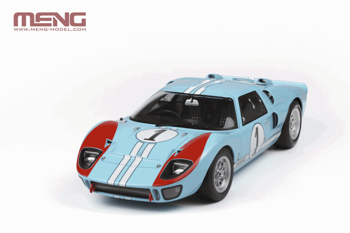 Meng Model RS-001 Ford GT40 Mk.II &amp;#39;66 (Pre-colored Edition) kit 1/12 – image 3