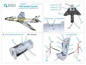 Quinta Studio QD48251 Hawker Hunter 3D-Printed &amp;amp; colored Interior on decal paper (Airfix) 1/48 – image 10