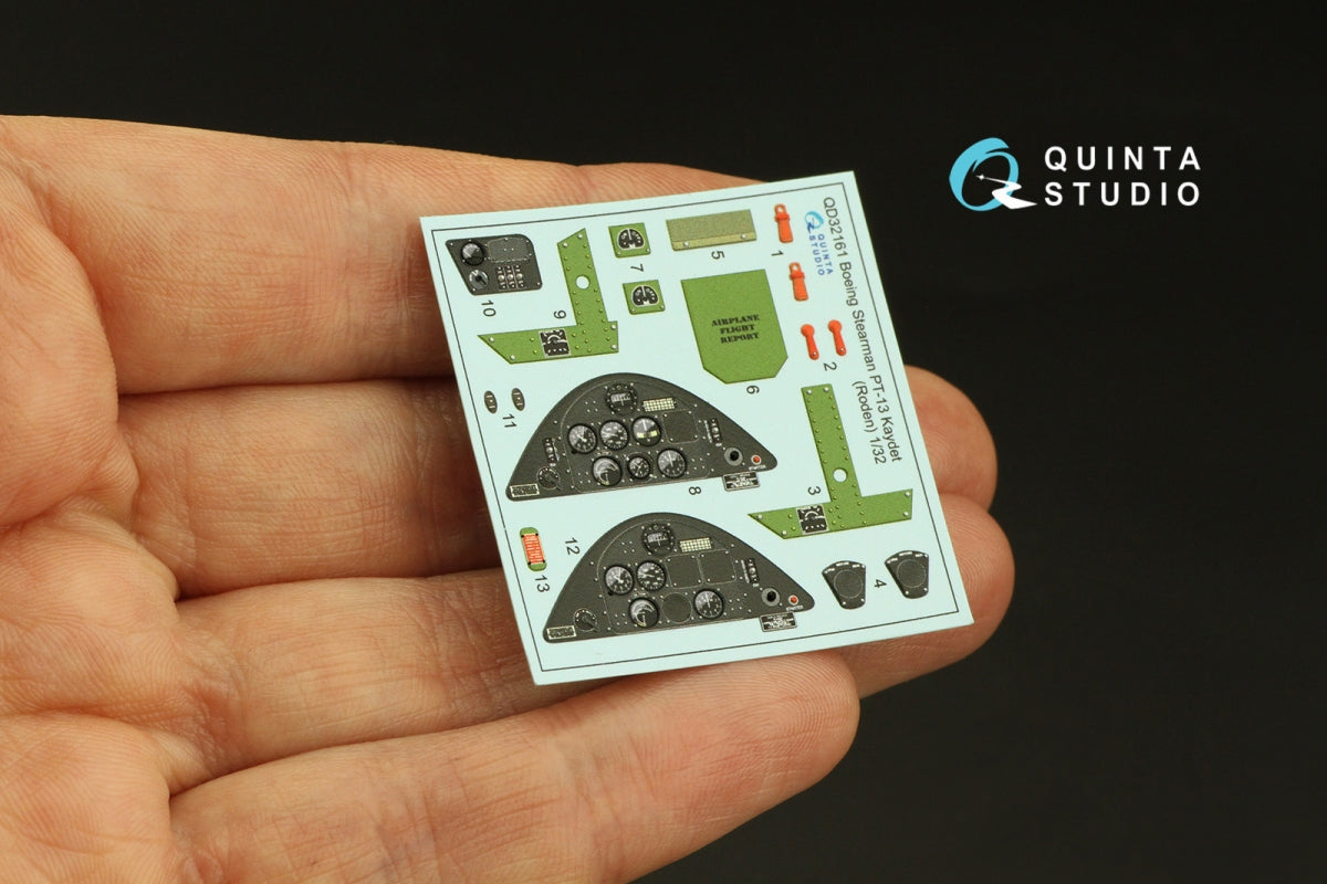 Quinta Studio QD32161 PT-13 Kaydet 3D-Printed &amp;amp; colored Interior on decal paper (Roden) 1/32 – Bild 5
