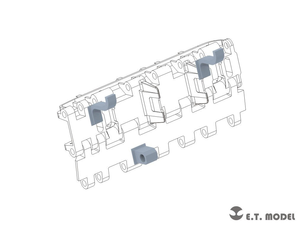 ET Model P35-318 Tiger II/Jagdtiger Spare Track Brackets For Common Version Track ( 3D Print ) 1/35 – immagine 2
