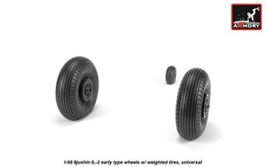 Armory Models AW48034 Iljushin IL-2 Bark early type wheels w/ weighted tires 1/48 – image 2