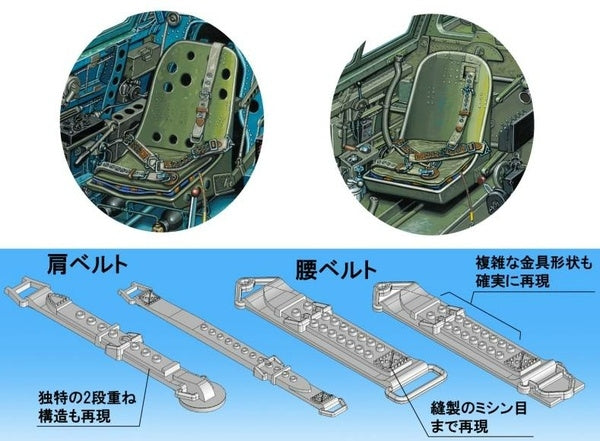 Fine Molds NA02 IJN Aircraft Seatbelt Set 1/72 – Bild 2