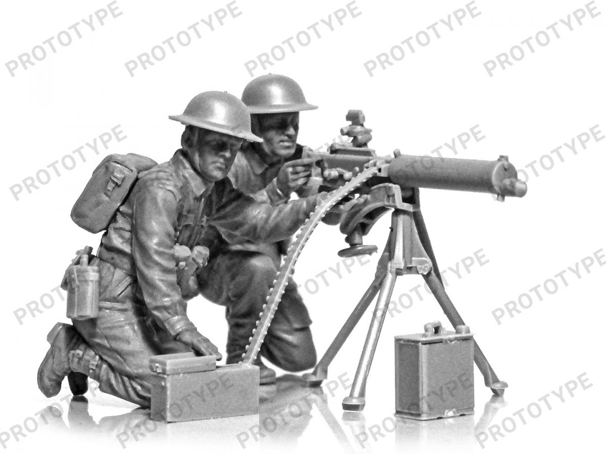 ICM 35646 WWII British Vickers MG Crew (Vickers MG &amp;amp; 2 figures) 1/35 – Bild 3