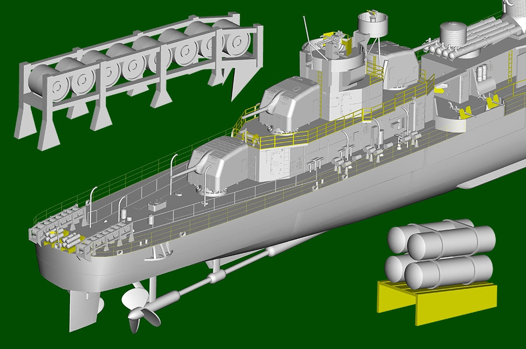 Trumpeter 03723 USS Fletcher DD-445 1/200 – image 13