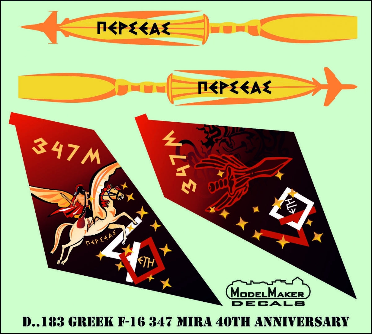 ModelMaker Decals D48183 Greek F-16 347 Mira 40th Anniversary 1/48 – imagen 2
