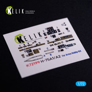Kelik K72199 H-75A1/AR - interior 3D decals for Arma Hobby kit 1/72