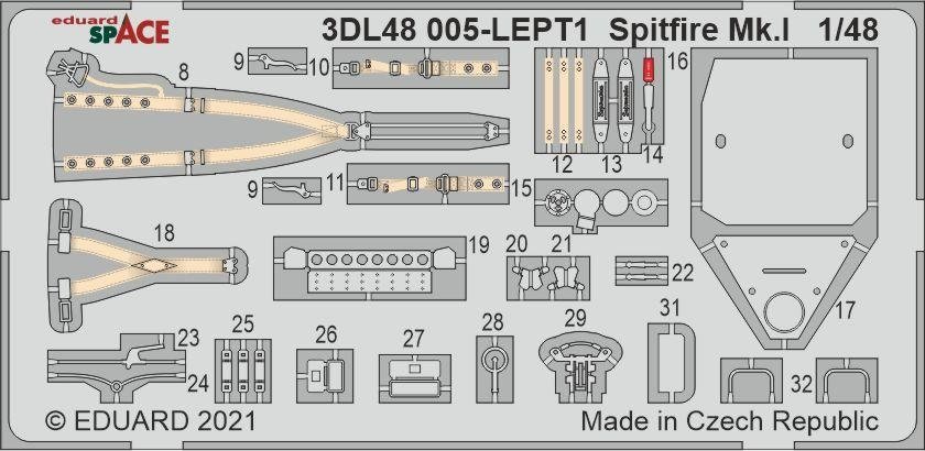 Eduard 3DL48005 Spitfire Mk.I early SPACE 1/48 – Bild 2